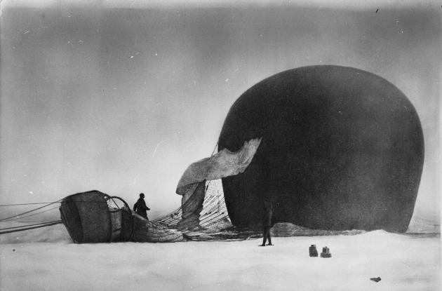 Luftballon på isen i 1897